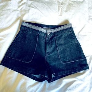 Opening Ceremony black inside out denim shorts size 0
